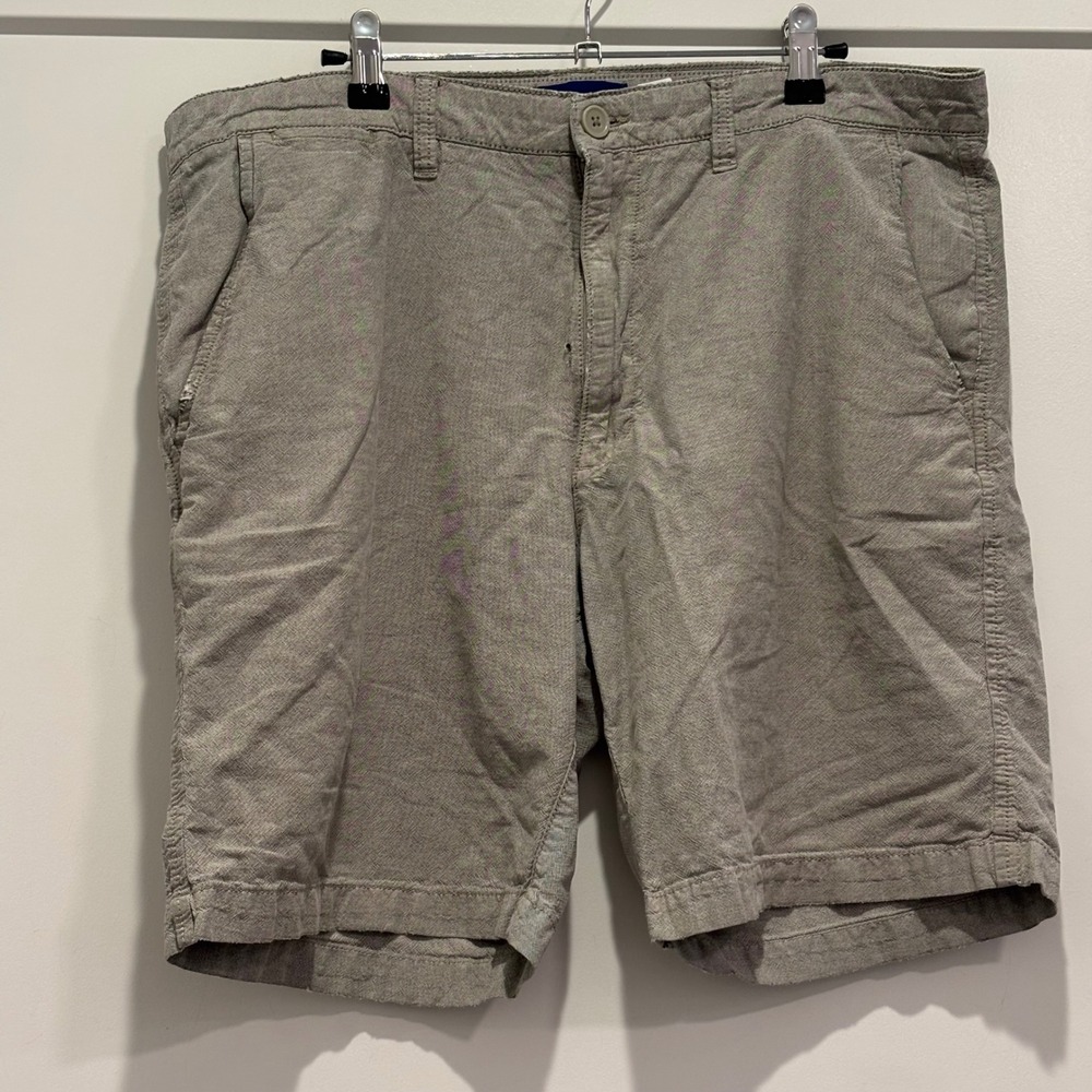 Simply Styled by Sears Mens Khaki Tan Cotton Chino Shorts Size 36 4894604002036